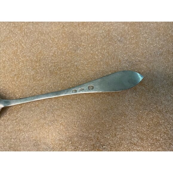 Antique Silver Berry Preserves Etched Floral Spoon Marked Acceptable Condition - Picture 11 of 12